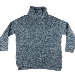 Nordstrom Signature 100% Cashmere Tunic Turtleneck Sweater 3/4 Length Sleeve